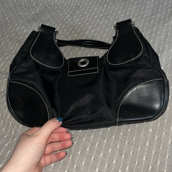 Authentic Vintage 2002 Prada Re-Nylon Y2K Purse Tessuto Moon Bag - Picture 9 of 16